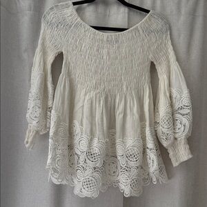 Red Dress Boutique White Lace Women's Top